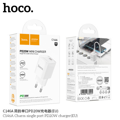 Hoco C146A Enchufe Sencillo PD20W Sin Cable