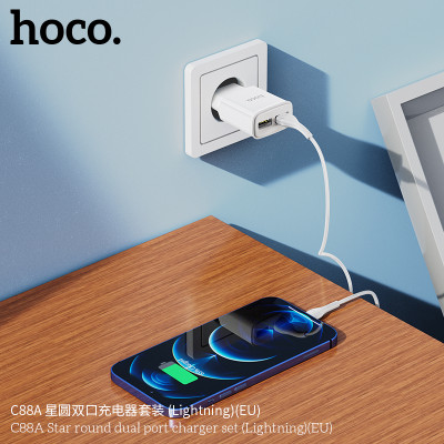 Hoco C88A Cargador Doble USB Star Type - C