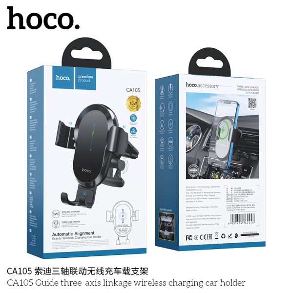 Hoco Ca105 Soporte Para Coche De Carga Inalámbrica Con Enlace De Tres Ejes