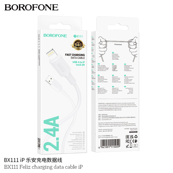 Borofone BX111 Cable De Datos/Carga USB - iPhone