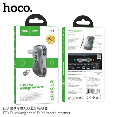 Hoco E73 Receptor Inalámbrico Con Conector Auxiliar Para Coche Con Bluetooth 