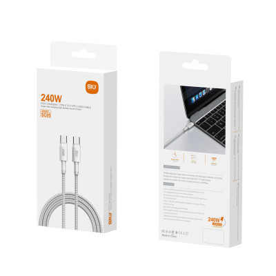 Sio SC05 Cable Tipo-C - Type-C Blanco（240W）