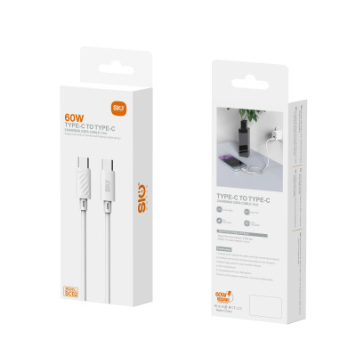 Sio SC02 Cable Tipo-C A Type-C Blanco