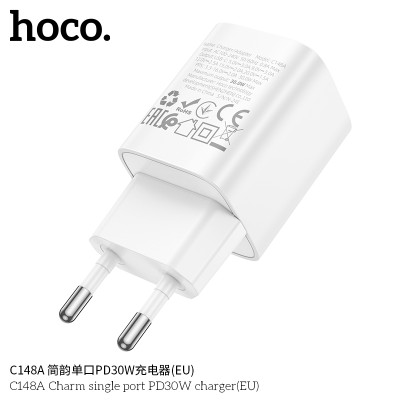 Hoco C148A Cargador Puerto Unico Sin Cable PD30W Jianyun