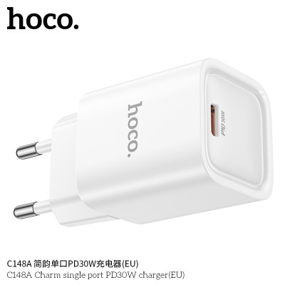 Hoco C148A Cargador Puerto Unico Sin Cable PD30W Jianyun