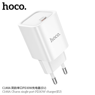 Hoco C148A Cargador Puerto Unico Sin Cable PD30W Jianyun