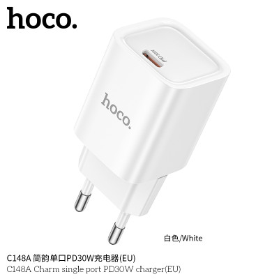 Hoco C148A Cargador Puerto Unico Sin Cable PD30W Jianyun