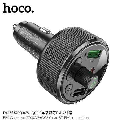 Hoco E82 Transmisor FM Bluetooth Para Coche PD30W + QC3.0 Mingfeng