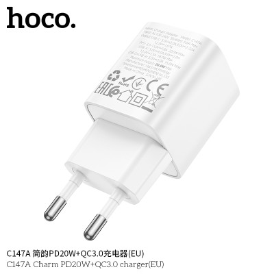 Hoco C147A Cargador PD20W+QC3.0 (EU) JianYun