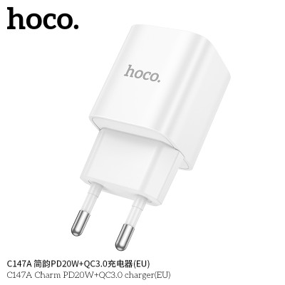 Hoco C147A Cargador PD20W+QC3.0 (EU) JianYun