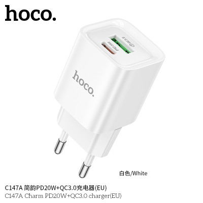 Hoco C147A Cargador PD20W+QC3.0 (EU) JianYun