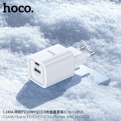 Hoco C149A PD30W+QC3.0 Cargador Con Cable (C to C) (EU)