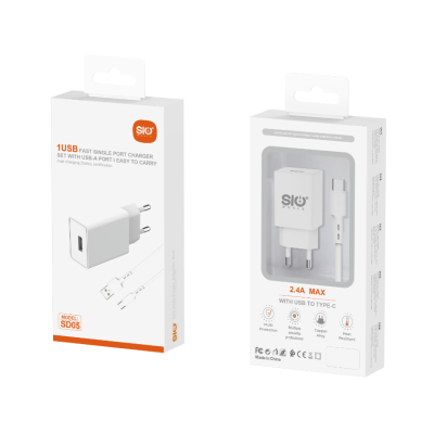 Sio Sd05 Cargador Para Usb A Tipo C Blanco