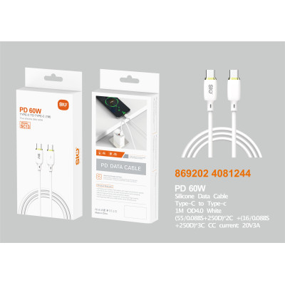 Sio Sc13 Cable Para Tipo C A Tipo C 60W Blanco