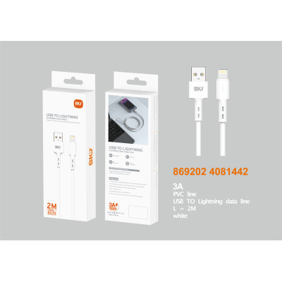 Sio Sc23 Cable Para Usb A Lightning 2M Blanco