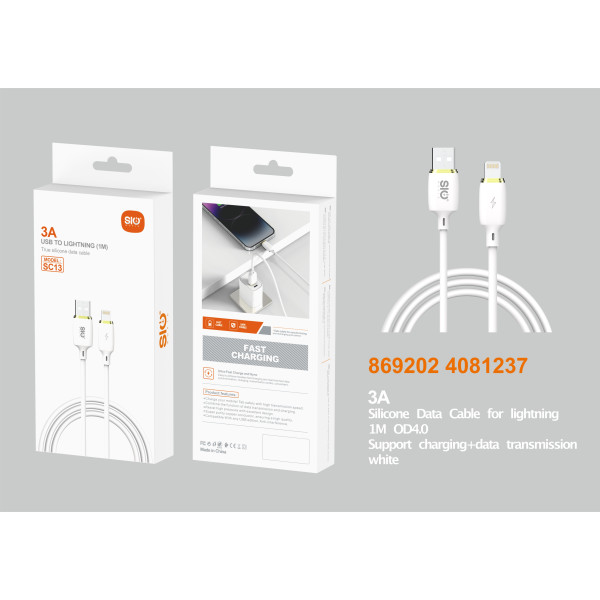 Sio Sc13 Cable Para Usb A Lightning Blanco