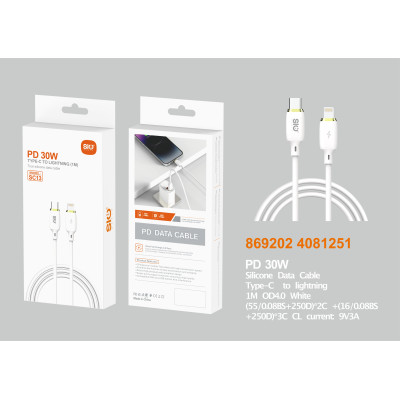 Sio Sc13 Cable Para Tipo C A Lightning 30W Blanco