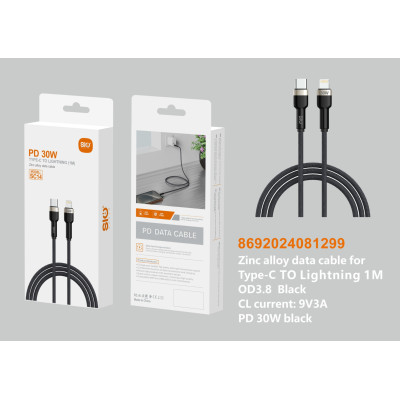 Sio SC14 Cable Tipo-C A Lightning Negro