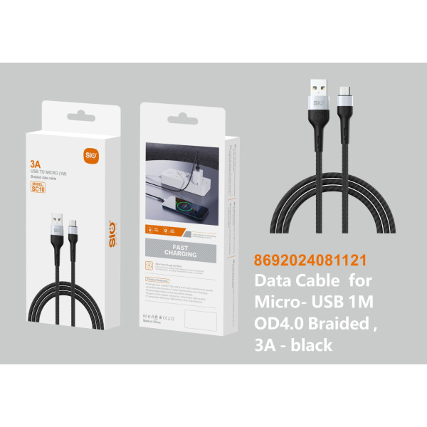 Sio SC10 Cable USB A Micro USB