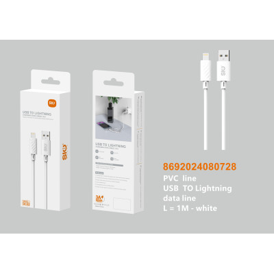 Sio SC02 Cable USB A Lightning Blanco