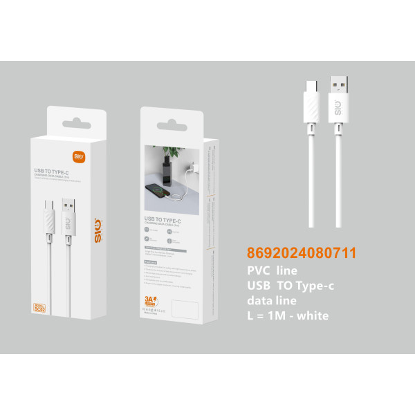 Sio SC02 Cable USB A Tipo-C Blanco