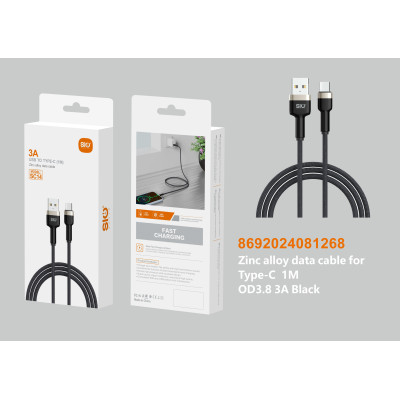 sio SC14 Cable USB-Tipo-C Negro