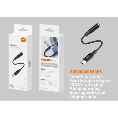 Sio SC20 Adaptador Tipo-C A Jack 3.5MM/0.1M