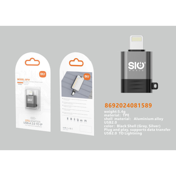 Sio SF01 Adaptador USB - Lightning macho