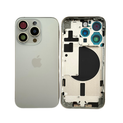 Chasis Con Tapa Trasera Para Iphone 15 Pro Gris