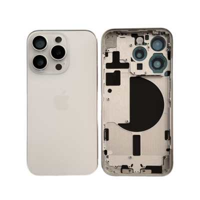 Chasis Con Tapa Trasera Para Iphone 15 Pro Blanco