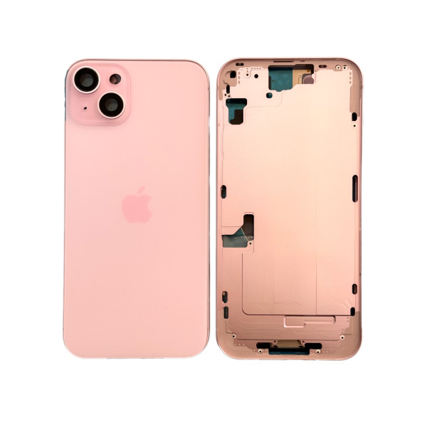 Chasis Con Tapa Trasera Para Iphone 15 Plus Rosa