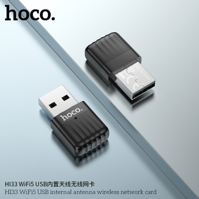 Hoco HI33 WiFi5 USB Tarjeta De Red Inalambrica Con Antena Interna Dual Mode 2.4G 5.8G 650Mbps