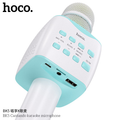 Hoco BK5 Microfono De Karaok Con Funcion De Sonido Magico y Multiples