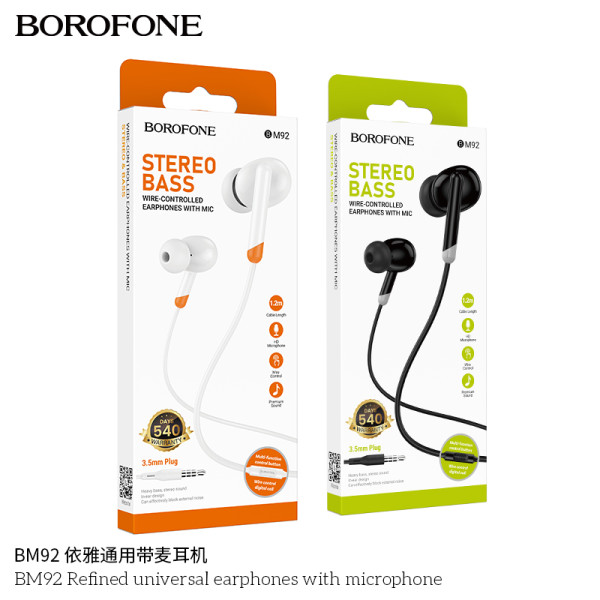 Borofone BM92 Auriculares Jack Universales Con Micro Y HI-FI Audio