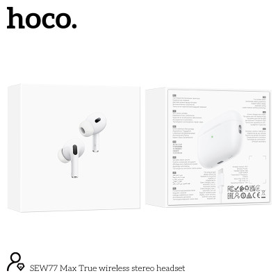 Hoco SEW77 Max Auriculares TWS Inalambrico Estereo Verdadero Con Carga Inalambrica 7h Autonomia Con Carga Inalambrica