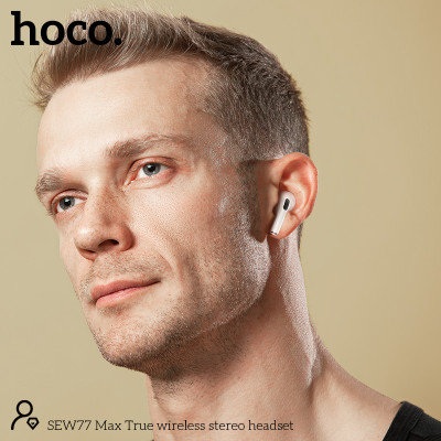 Hoco SEW77 Max Auriculares TWS Inalambrico Estereo Verdadero Con Carga Inalambrica 7h Autonomia Con Carga Inalambrica