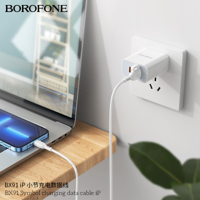 Borofone BX91 USB-iP Cable De Datos/Carga Con Soporte