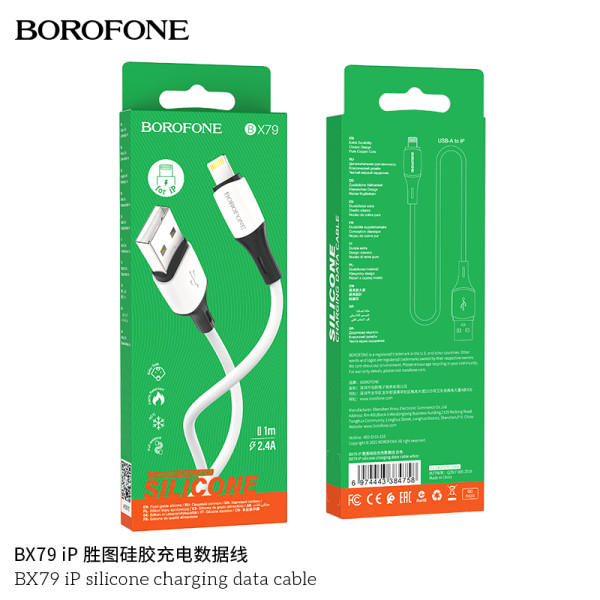 Borofone BX79 iP Cable De Datos/Carga De Silicona Premium Shengtu