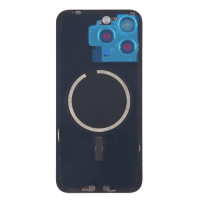 Tapa Trasera Con Soporte Metal Con Iman Y Lente De Camara Para Iphone 15 Pro Azul