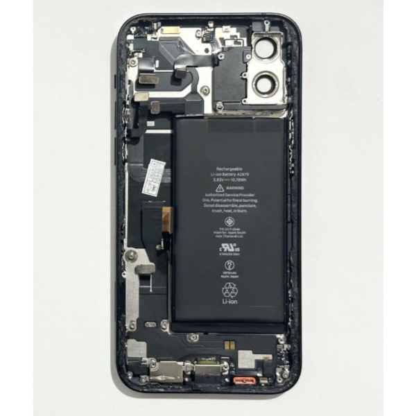 Chasis De Desmontaje Original Para Iphone 12 Negro-Con Piezas
