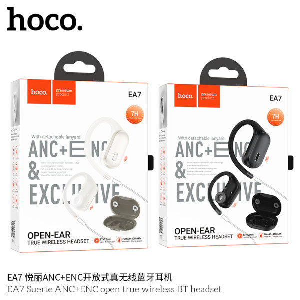 Hoco EA7 Auriculares ANC+ENC Abiertos Bluetooth Con Cuerda Incluida Y Recambios De Almhoadilla