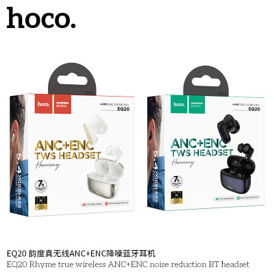 Hoco EQ20 Auriculares TWS Bluetooth Con Cancelación De Ruido ANC+ENC Y Indicador De Bateria