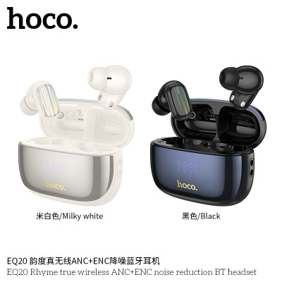 Hoco EQ20 Auriculares TWS Bluetooth Con Cancelación De Ruido ANC+ENC Y Indicador De Bateria