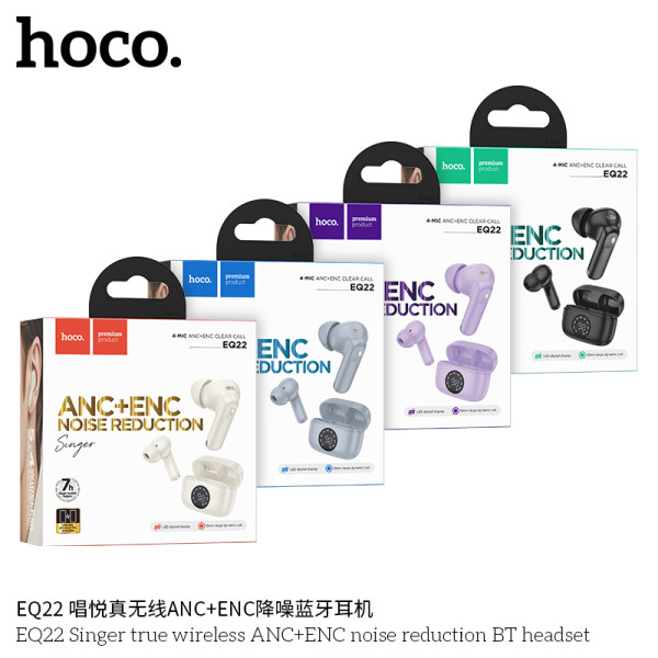 Hoco EQ22 Auriculares TWS Con Cancelacion De Ruido ANC + ENC 7h