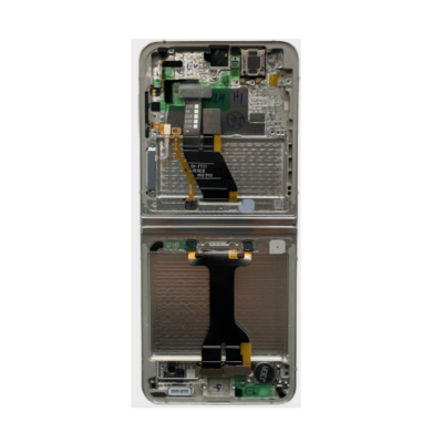 Pantalla Completa Original Servicepack Para Samsung Galaxy Z Flip 5 5G (Sm-F731B) Con Marco Crema