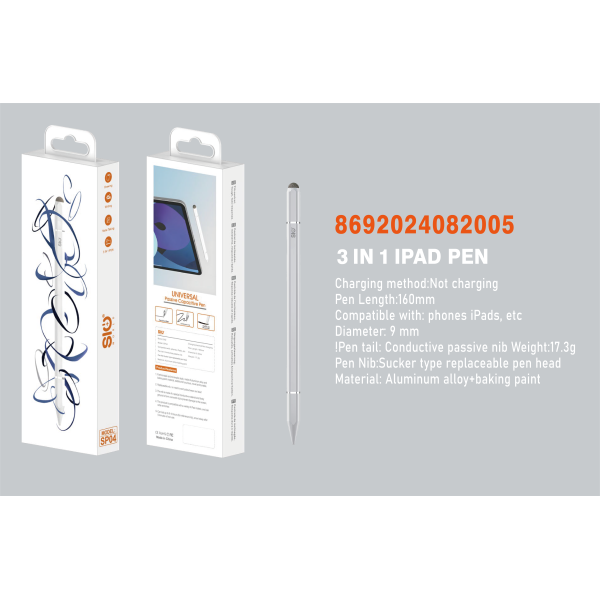Sio Sp04 Lapiz 3 In 1 Para Ipad
