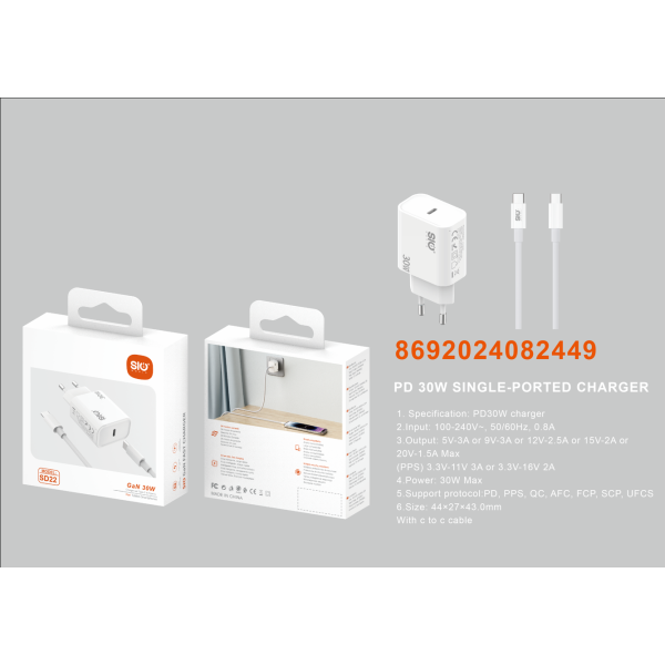 Sio. SD22 Cargador PD30W (1C) (C-C)