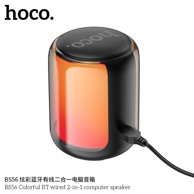 Hoco Bs56 Colorful Altavoz Para Pc 2 En 1 Con Cable Bluetooth 