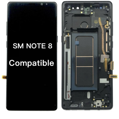 Pantalla Completa Para Samsung Note 8 / N950 Con Marco Negro Pantalla Completa Para Samsung Note 8 / N950 Con Marco Negro