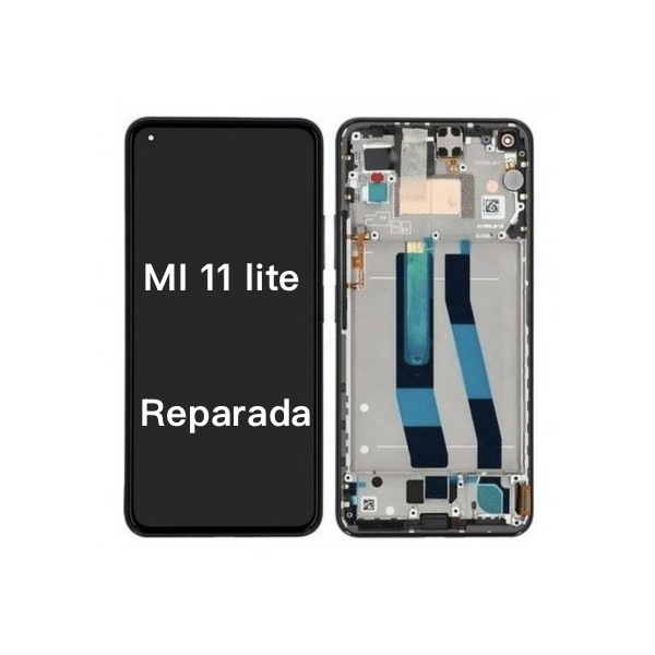 Pantalla Completa Original Reparada Para Xiaomi Mi 11 Lite Con Marco  Negro